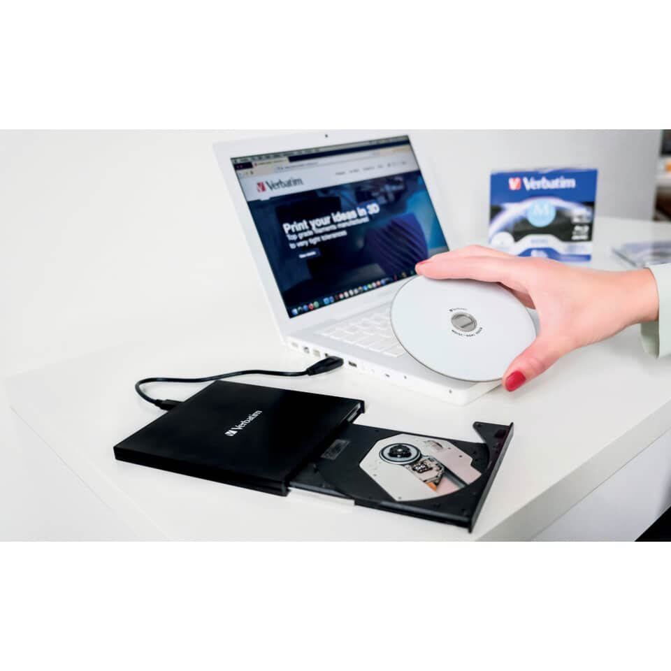 External Slimline USB 3.0 Blu-ray und MDisc Brenner, externes Laufwerk, schnelle Datensicherung, mit Nero Burn & Archive