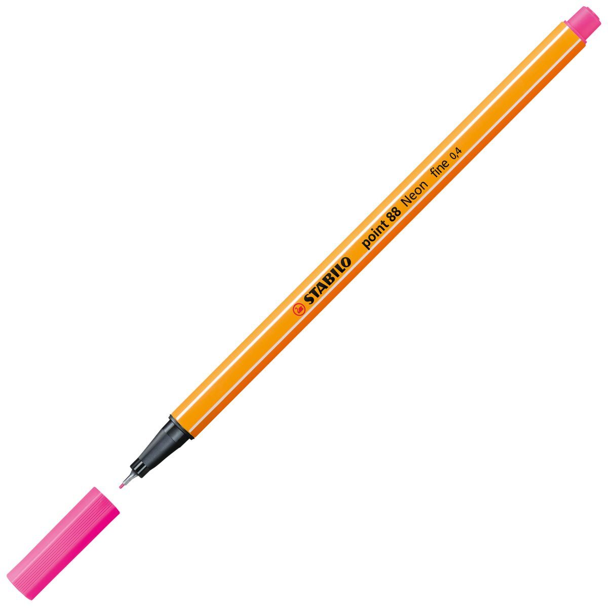 Fineliner - STABILO point 88 - Einzelstift - Neonfarbe, leuchtfarbenrosa