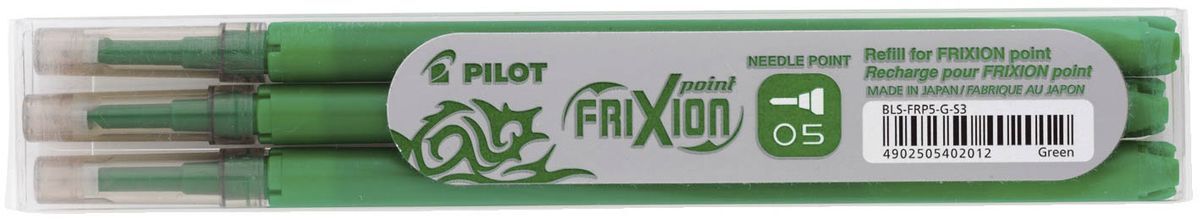 Tintenrollermine FriXion BLS-FRP5 - 0,3 mm, grün, 3er Pack