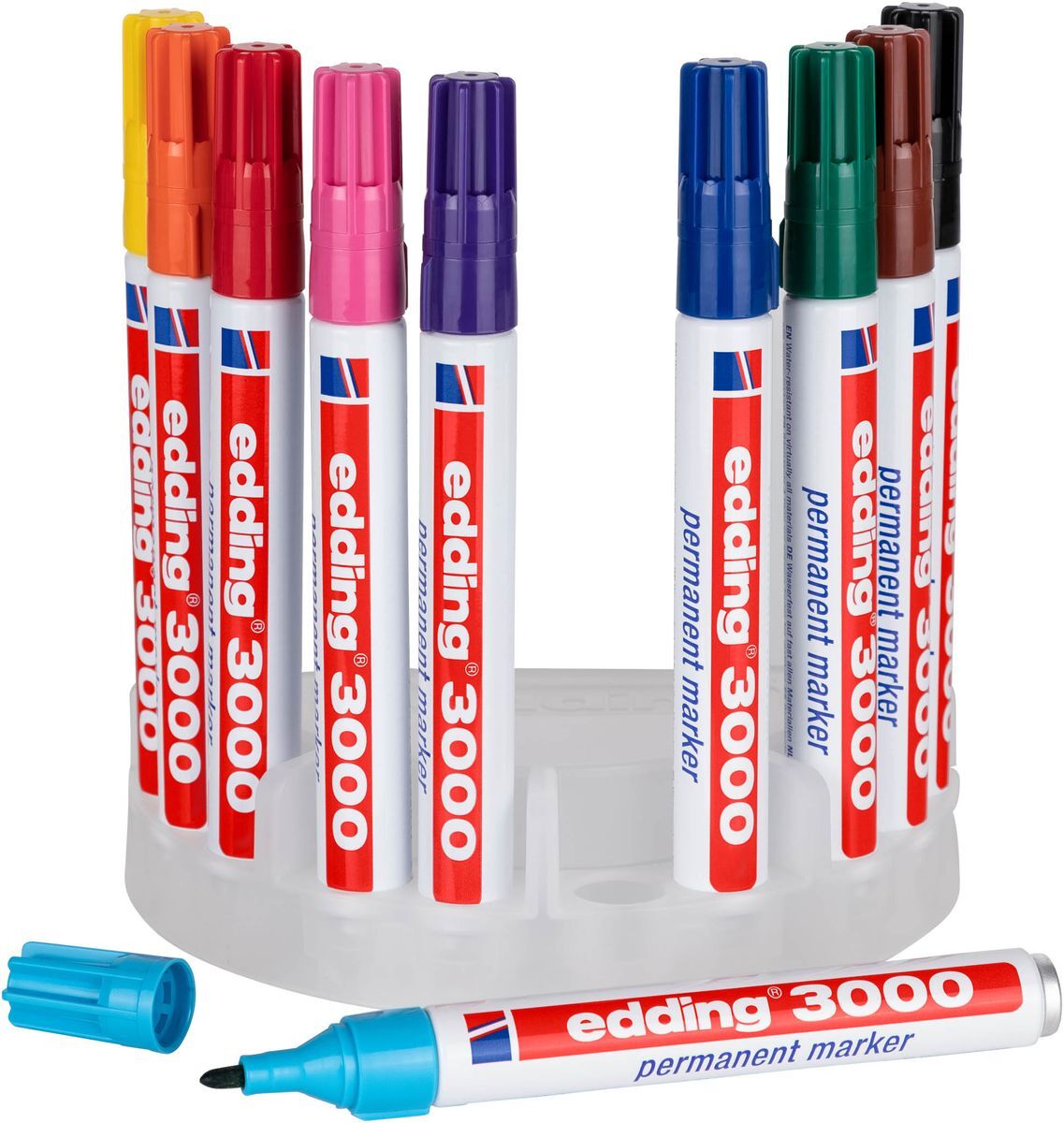 3000 Permanentmarker - nachfüllbar, 1,5 - 3 mm, Box mit 10 Farben