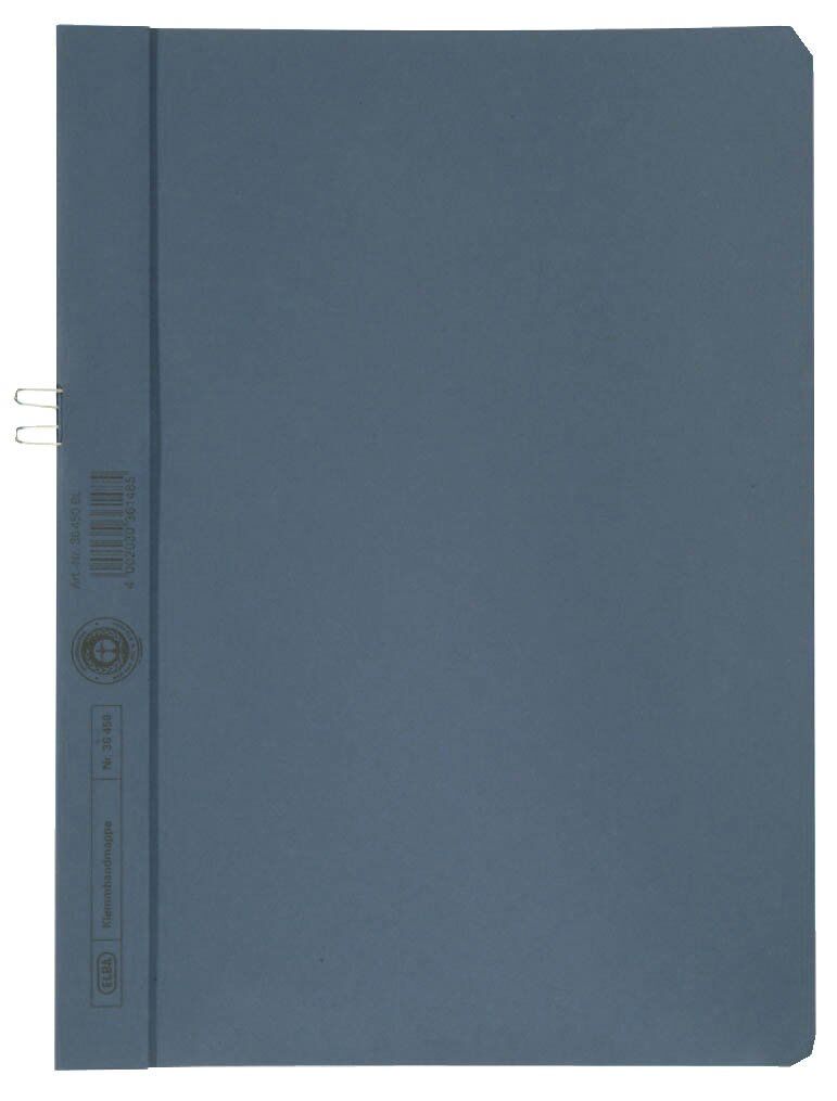 Klemmhandmappe ohne Deckel - A4, 10 Blatt, Manilakarton (RC), blau