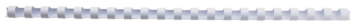 Spiralbinderücken Plastik - A4, 6 mm/25 Blatt, weiß, 100 Stück