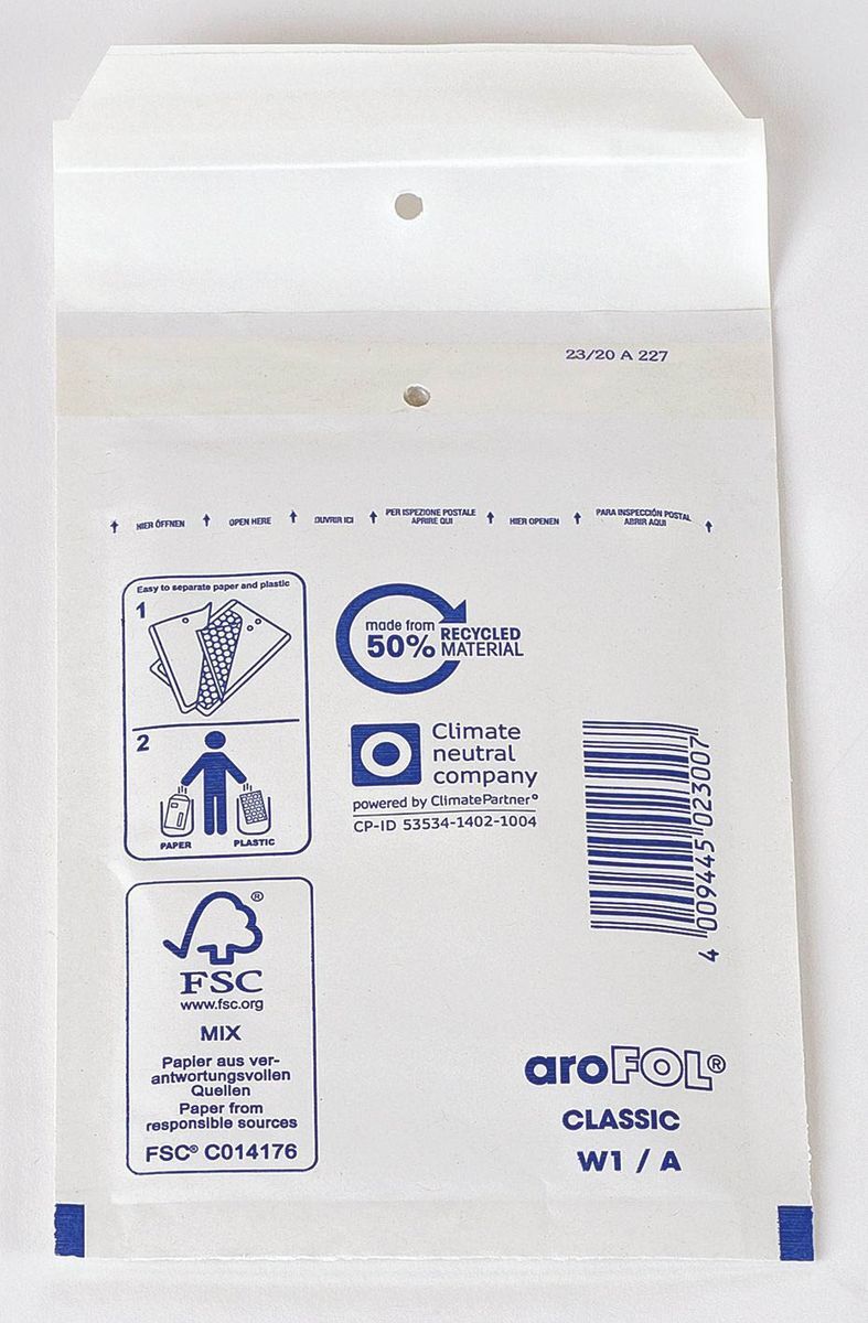 Luftpolstertaschen Nr. 1, 100x165 mm, weiß, 10 Stück