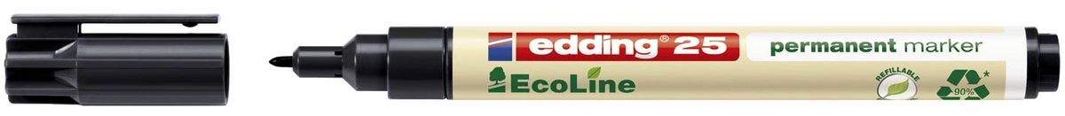 25 Permanentmarker EcoLine - nachfüllbar, 1 - 5 mm, schwarz