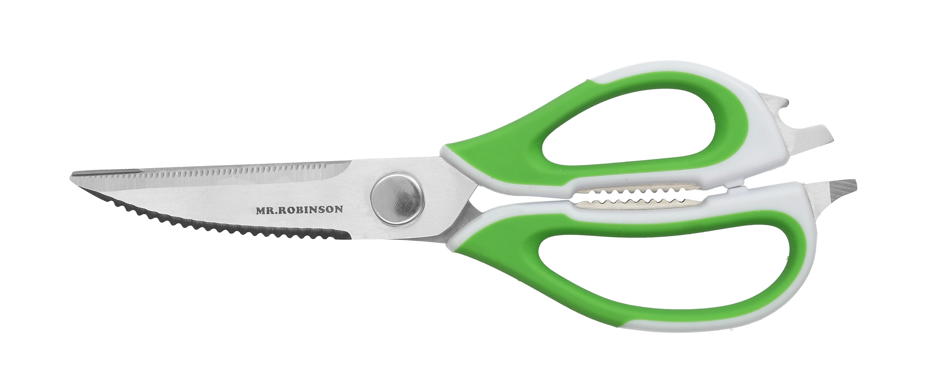 MR. ROBINSON Scheren Set - Allzweckschere Küchenschere mit vielen Funktionen - Kräuterschere mit 5fach Klinge - Geflügelschere mit Knochenbrecher - Hochwertiges Scherenset auch für Linkshänder