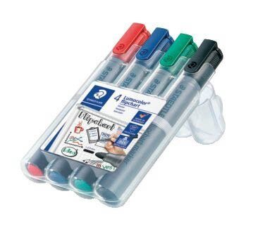 Lumocolor® 356 flipchart marker - Rundspitze, 4 Farben sortiert