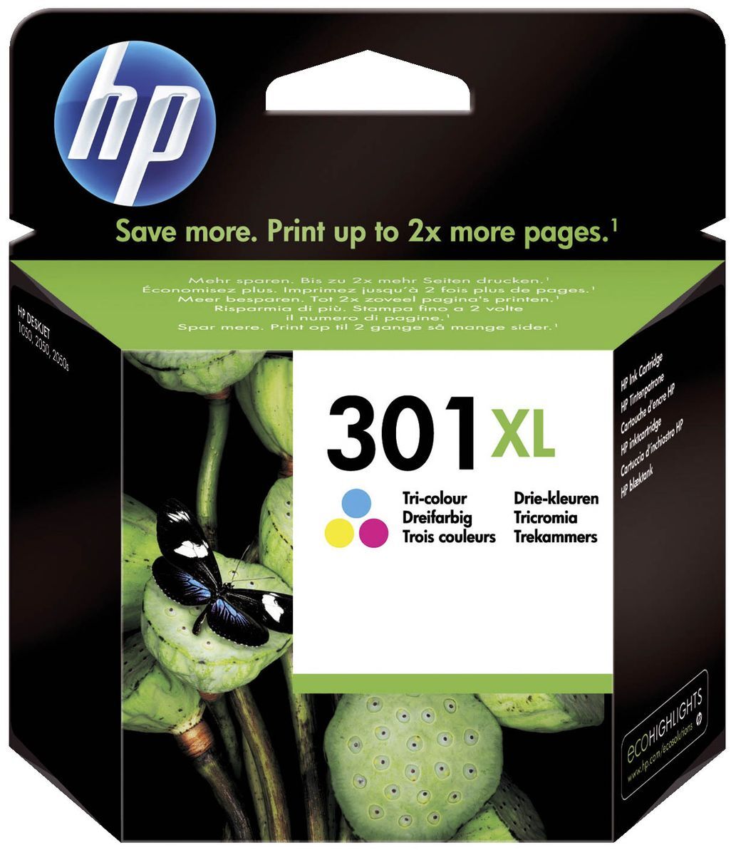 Original HP Druckkopfpatrone color High-Capacity (CH564EE,CH564EE#ABE,CH564EE#BA3,CH564EE#UUS,301XL,301XLC,301XLCOLOR,NO301XL,NO301XLC,NO301XLCOLOR)