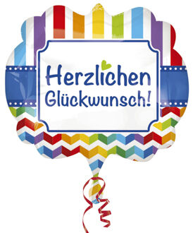 Folienballon Herzlichen Glückwunsch - 63 x 55 cm