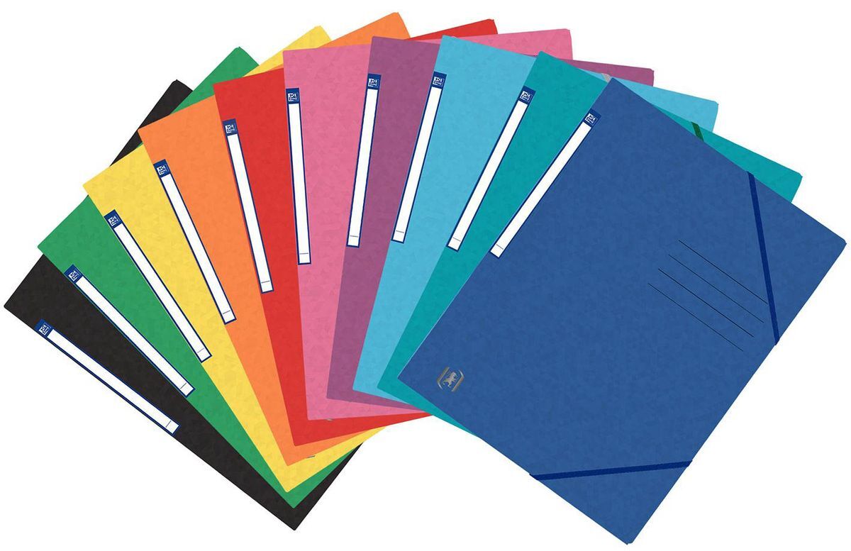 25x Eckspannermappe TOPFILE+ - A4, Rückenschild, Karton, sortiert