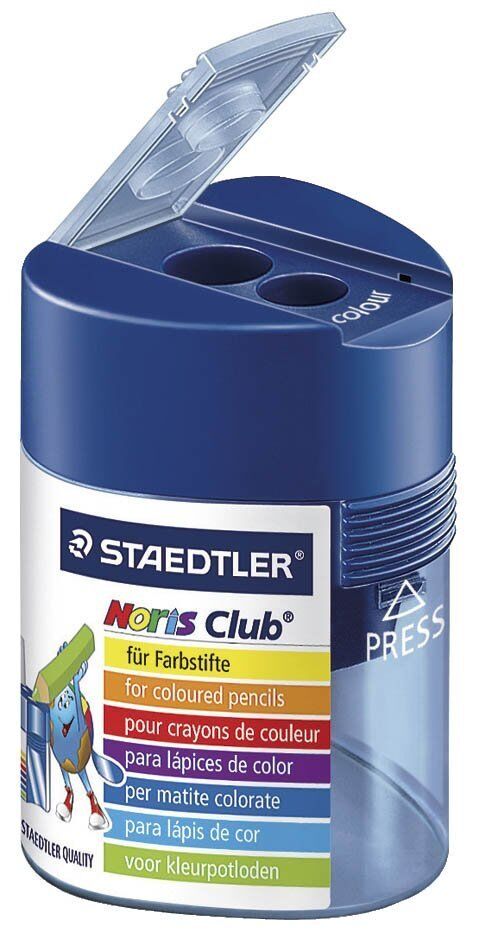 Doppel-Spitzdose Noris Club® 512 128 - Ø 8,2 mm, Ø 10,2 mm, blau-transparent