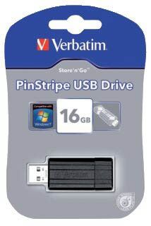 USB Stick 2.0 PinStripe - 16 GB, schwarz