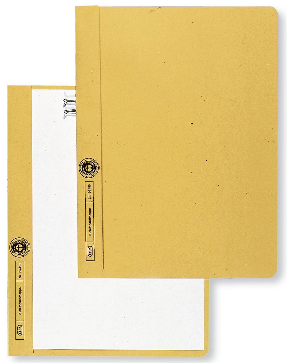 Klemmhandmappe ohne Deckel - A4, 10 Blatt, Manilakarton (RC), grün
