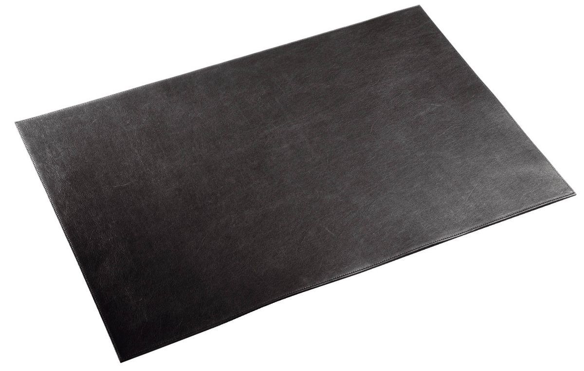 Schreibunterlage, feines soft genarbtes Leder, 650 x 450 mm, schwarz