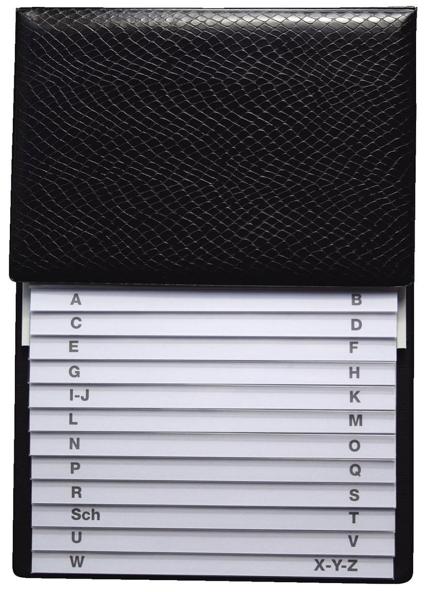 Telefon-Klappregister - schwarz, 160 x 230 mm