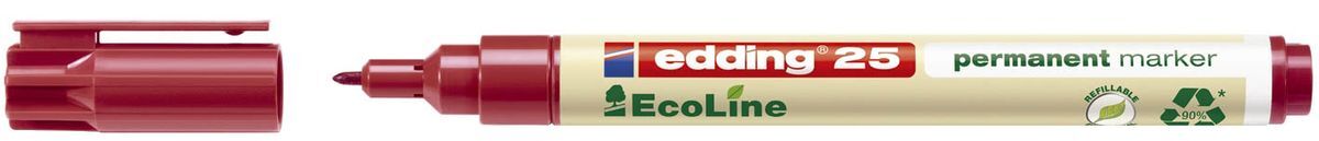 25 Permanentmarker EcoLine - nachfüllbar, 1 - 5 mm, rot