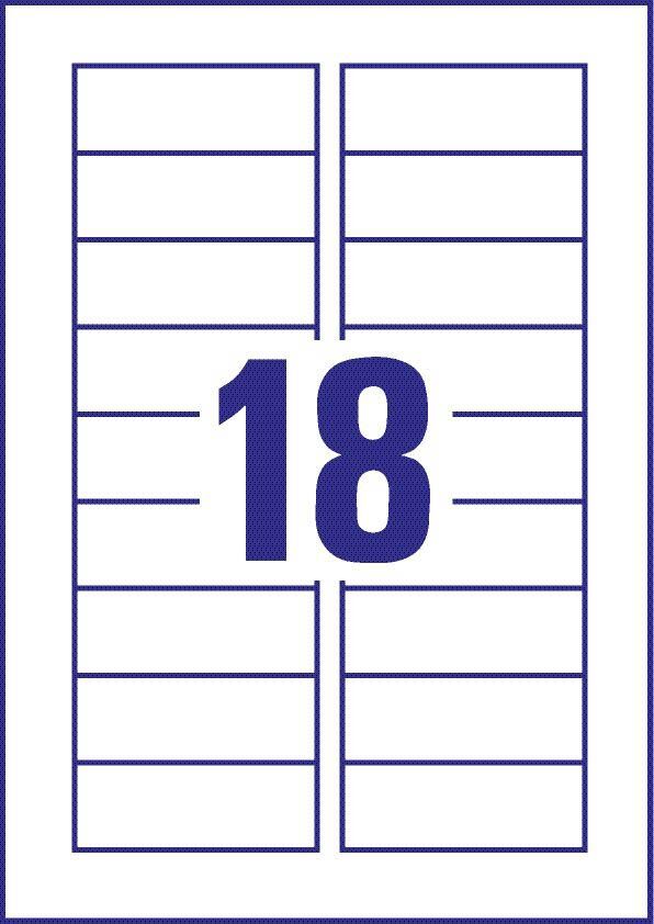 J8871-5 Magnet-Schilder, 78 x 28 mm, spezialbeschichtet, 5 Blatt/90 Etiketten, weiß