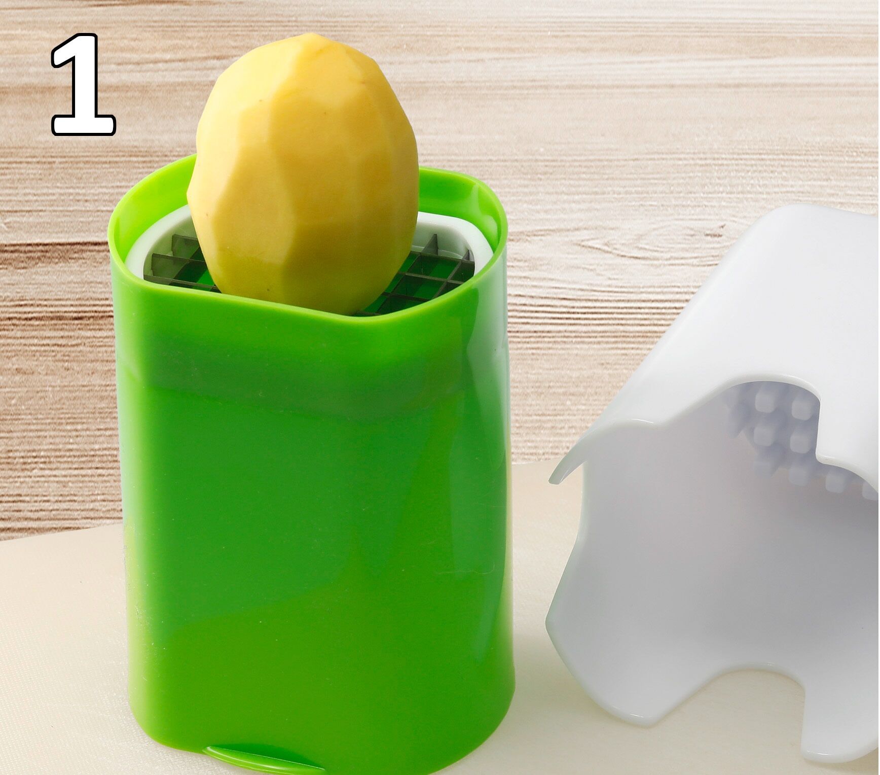 MR.ROBINSON Edelstahl Pommesschneider für Kartoffeln – Einfache Handhabung, Sicherheitsdesign, Spülmaschinenfest – Ideal für gleichmäßige Pommes & Gemüseschnitte