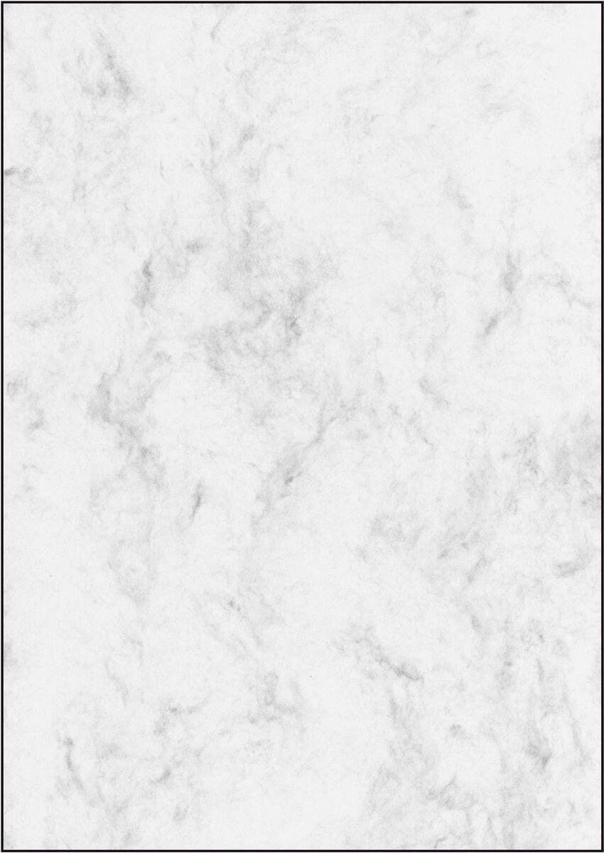 Marmor-Papier, grau, A4, 90 g/qm, 25 Blatt