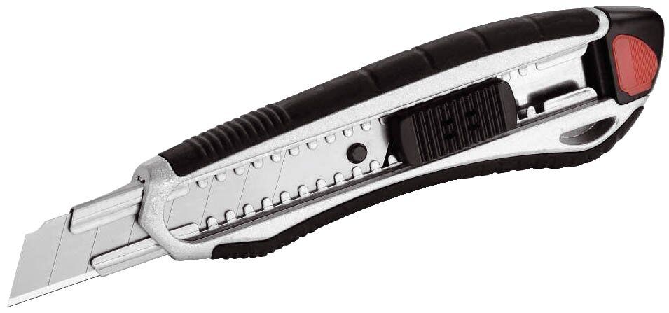 Cutter "Aluminium Alloy" Klinge 18mm, silber/schwarz/rot