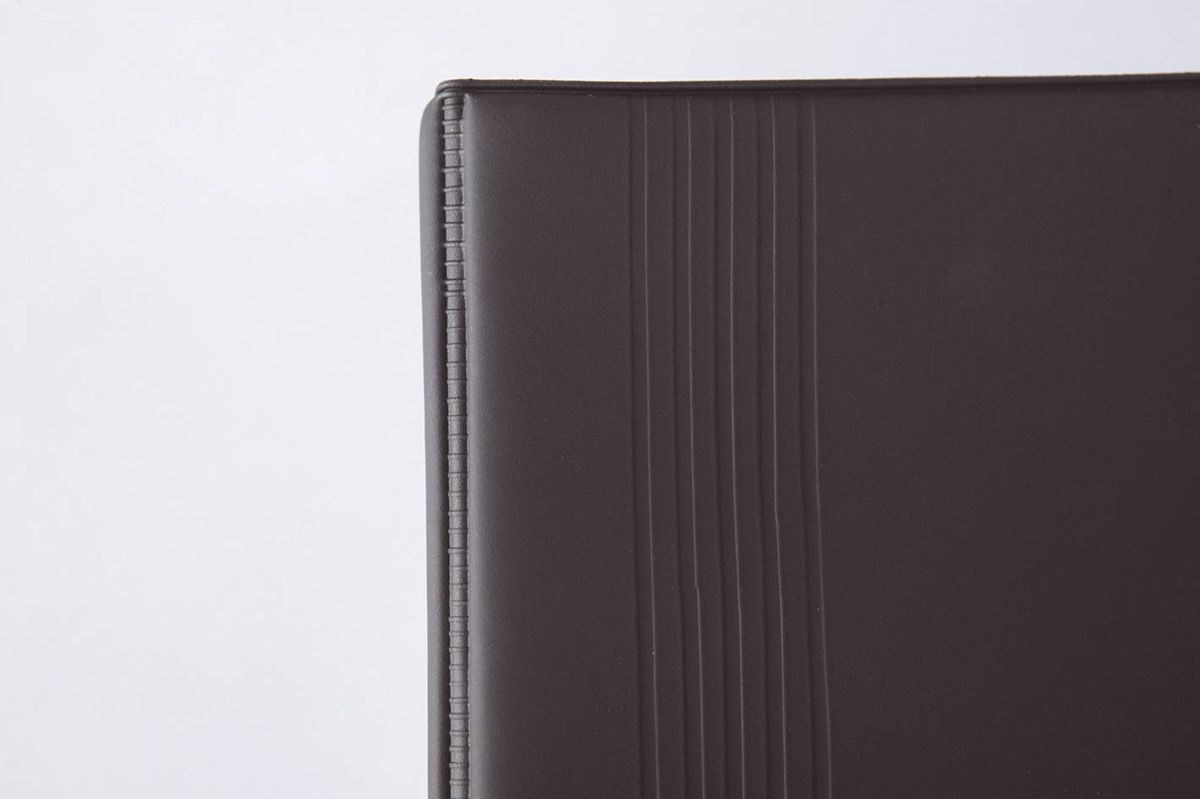 Visitenkarten-Ringbuch - einreihig, schwarz, matt, mit 25 Sichthüllen, Register A-Z, 4-Ring-Mechanik