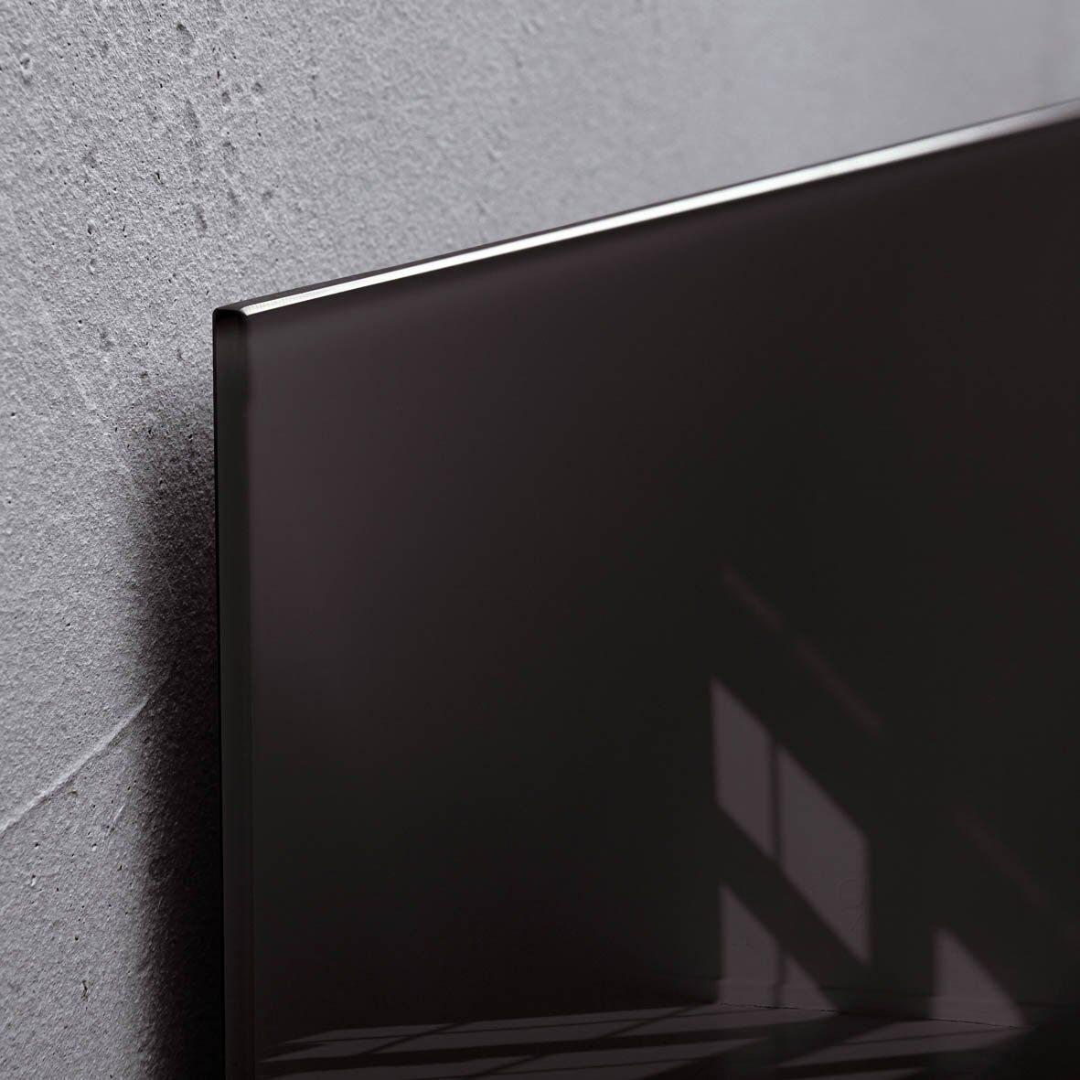 Glas-Magnetboard Artverum - schwarz, 30 x 30 cm