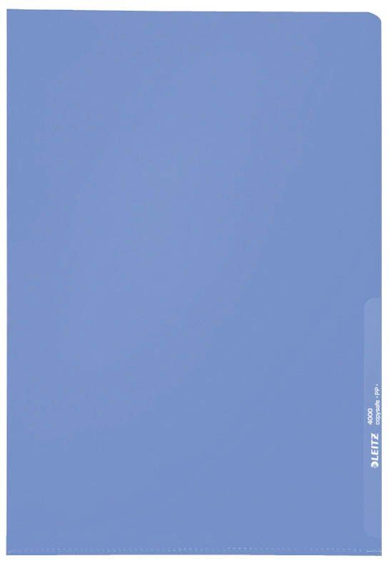 10x 4000 Standard Sichthülle A4 PP-Folie, genarbt, blau, 0,13 mm