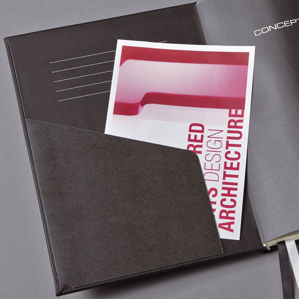 Notizbuch Conceptum - A4+, kariert, 194 Seiten, schwarz, Hardcover, Magnetverschluss