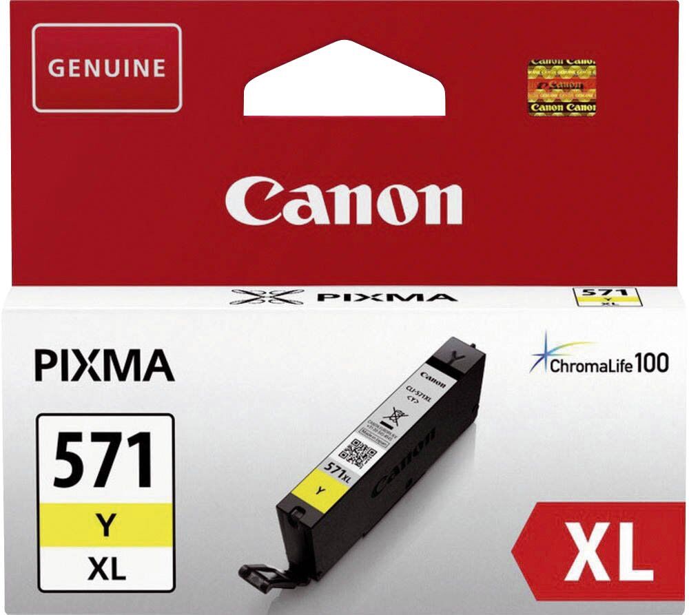 Original Canon Tintenpatrone gelb (0334C001,0334C001AA,334C001,334C001AA,CLI-571XLY,CLI-571YXL)