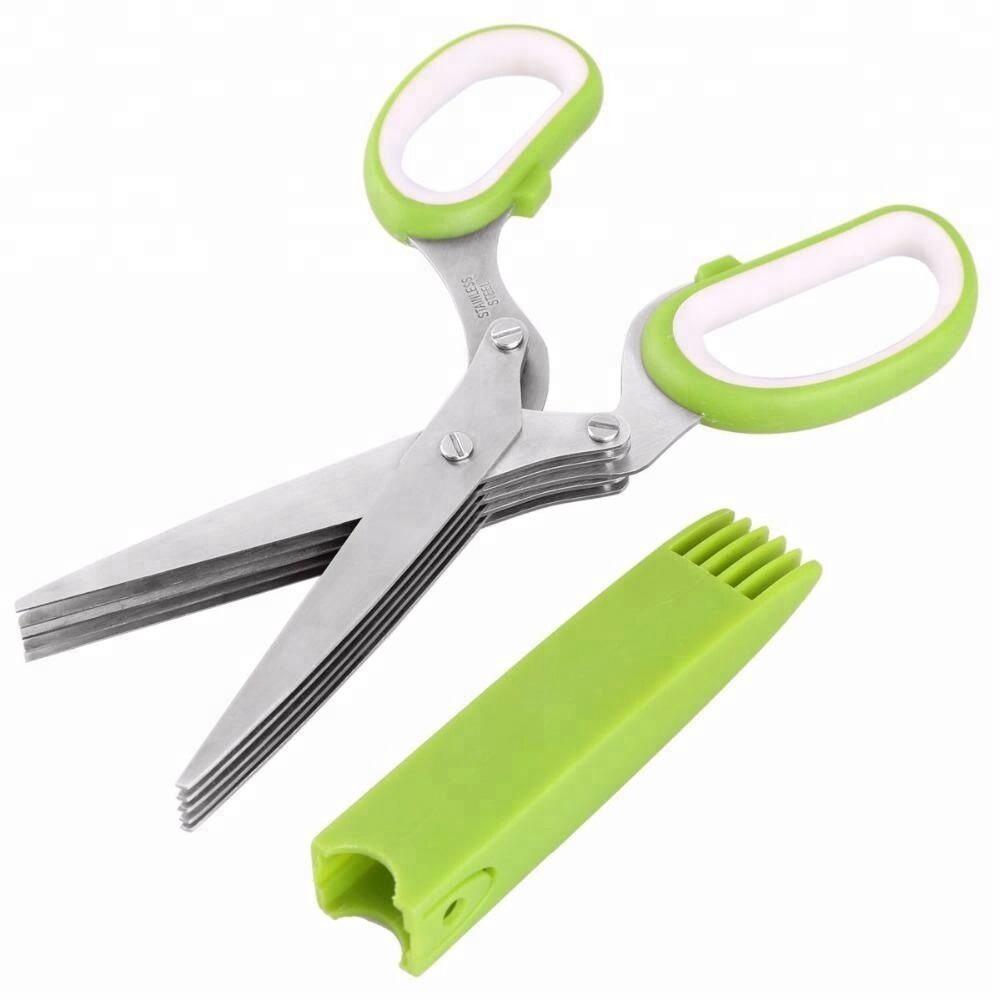 MR. ROBINSON Scheren Set - Allzweckschere Küchenschere mit vielen Funktionen - Kräuterschere mit 5fach Klinge - Geflügelschere mit Knochenbrecher - Hochwertiges Scherenset auch für Linkshänder