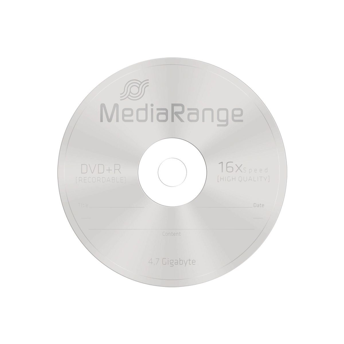 DVD+R - 4.7GB/120Min, 16-fach/Spindel, Packung mit 25 Stück