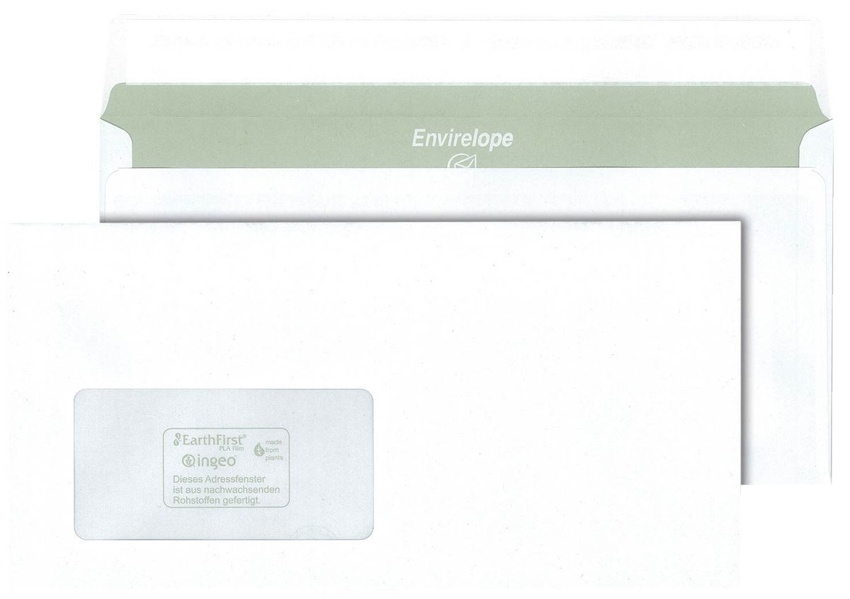 Briefumschlag - DIN lang, haftklebend, 75 g/qm, mit Fenster, 1.000 Stück