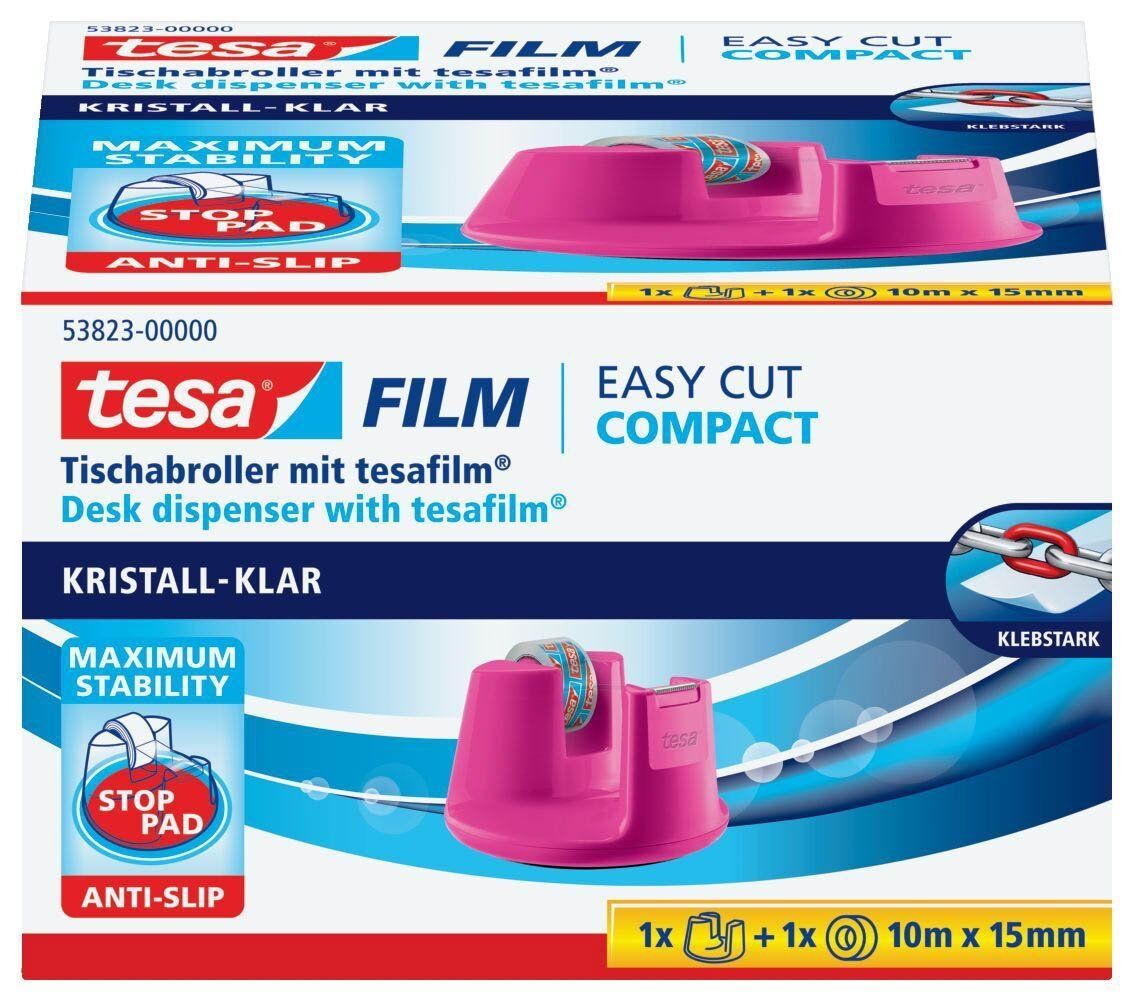Tischabroller Easy Cut® Compact - für Rollen bis 33 m : 19 mm, pink