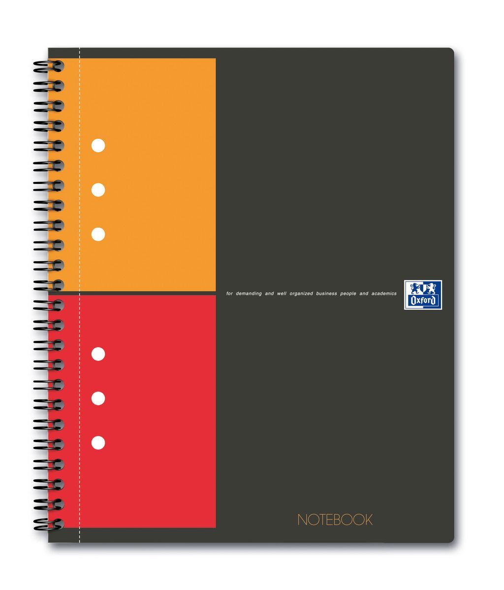 International Notebook - Hardcover, A5+, kariert, 80 Blatt, grau