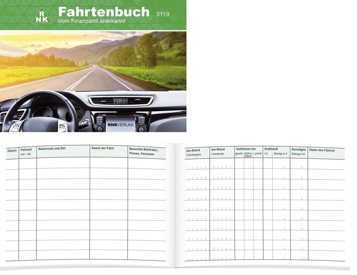 Fahrtenbuch für Pkw - 64 Seiten, A6 quer