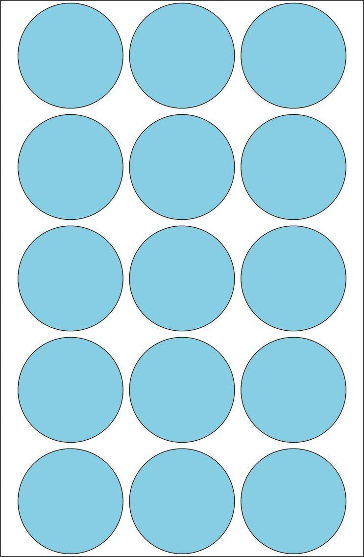 2273 Vielzwecketiketten - blau, Ø 32 mm, matt, 480 Stück