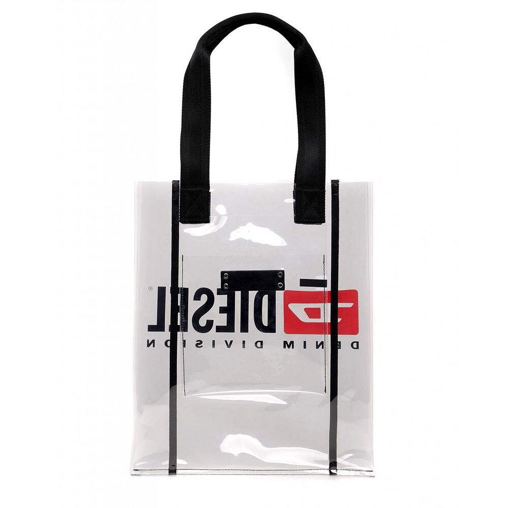 Handtasche - Shopping Bag 'GHOST BILLBOARD / F-GHOST SHOP X05525', Transparent / Rot