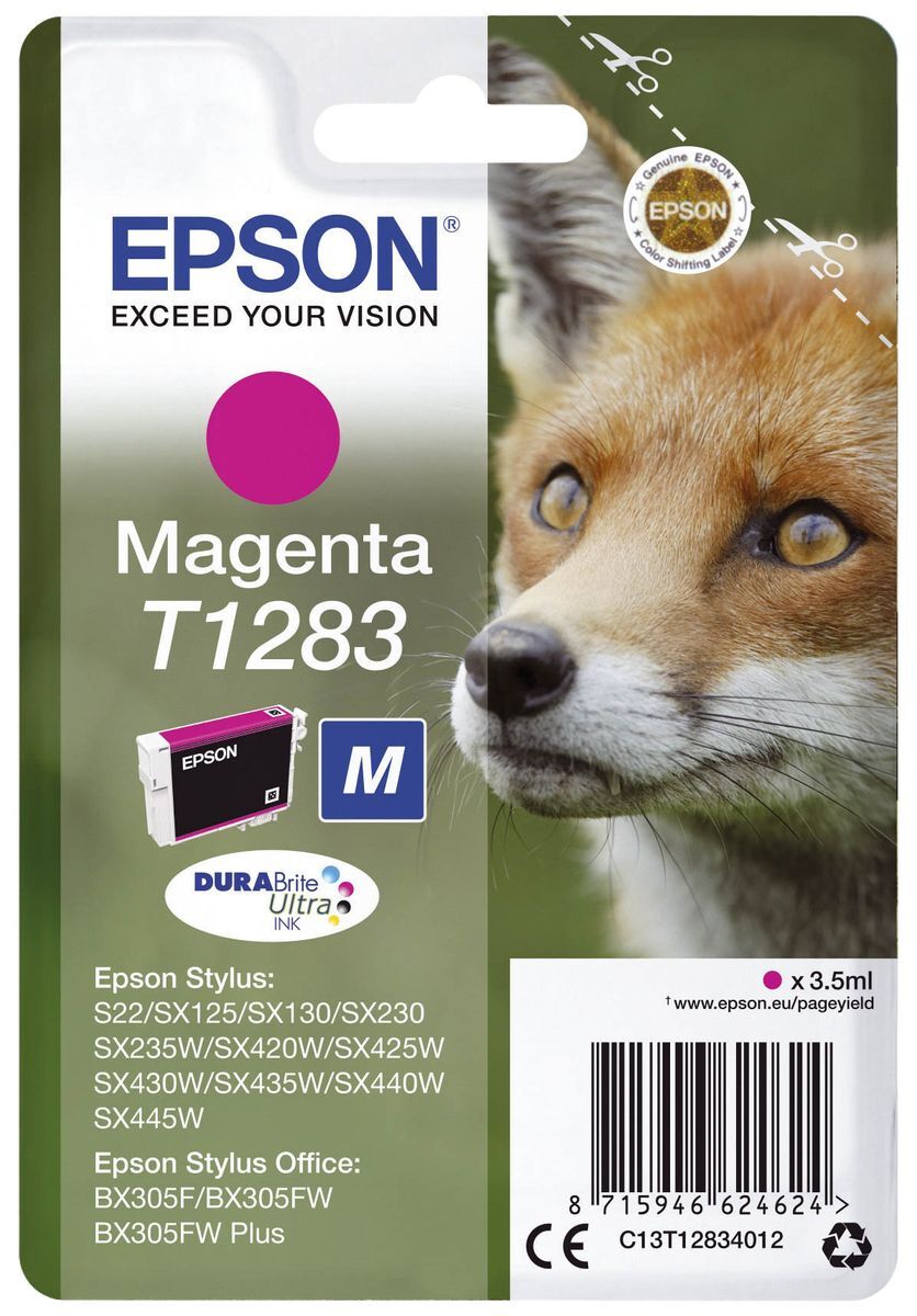 Original Epson Tintenpatrone magenta (C13T12834012,T1283,T12834012)