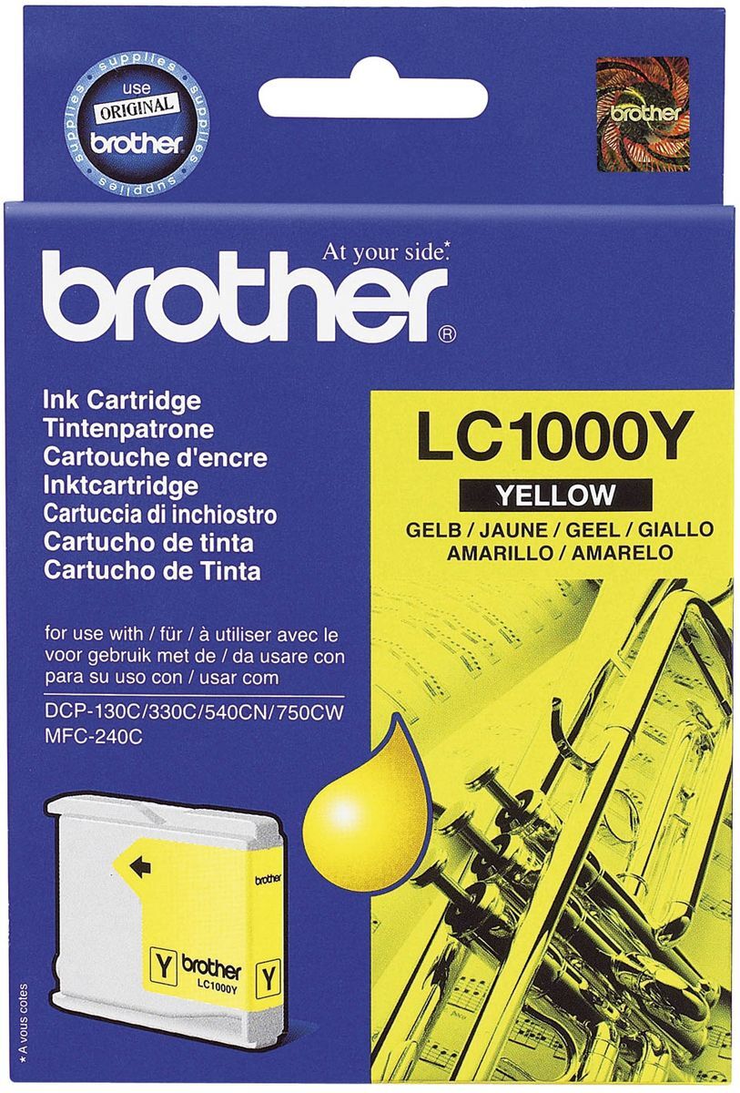 Original Brother Tintenpatrone gelb (LC-1000Y)