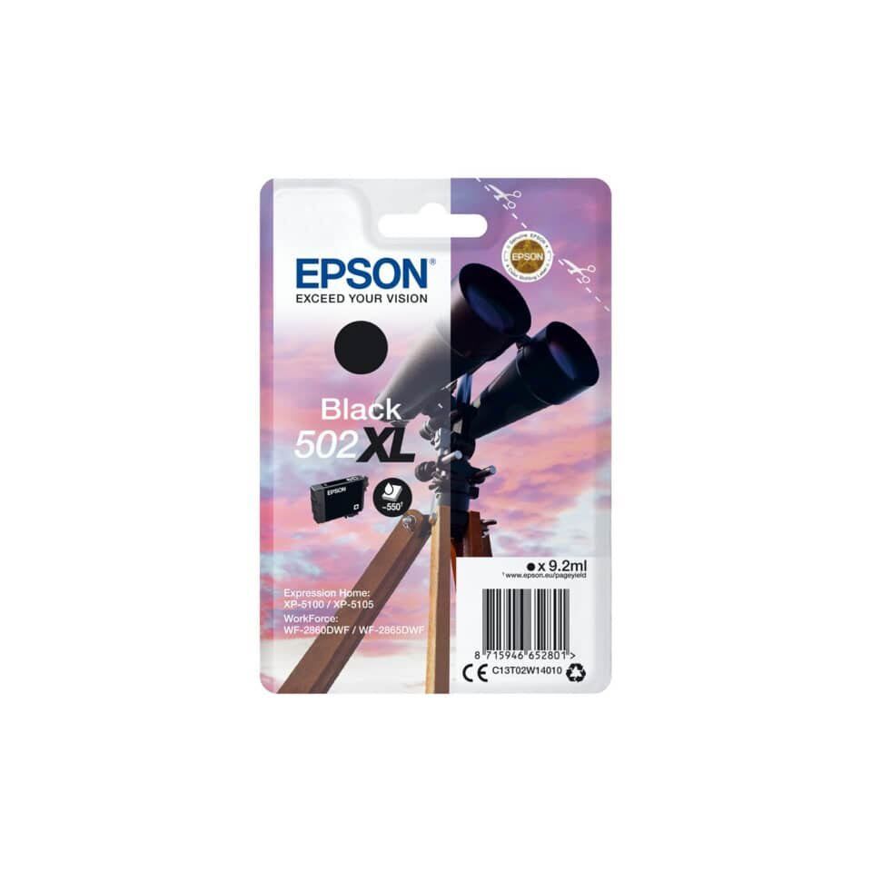 Original Epson Tintenpatrone schwarz (C13T02W14010,T02W140,502XL,T02W1,T02W14010)