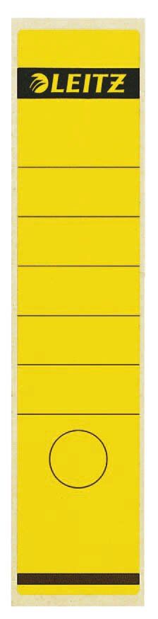 1640 Rückenschilder - Papier, lang/breit, 100 Stück, gelb