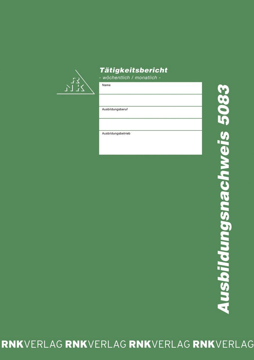 Ausbildungsnachweis-Heft wöchentlich/monatlich, alle Berufe, 56 Seiten, DIN A4