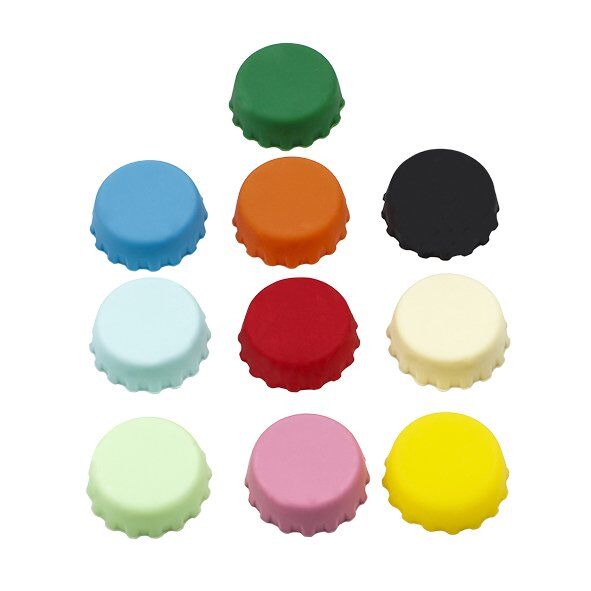 Kronkorken aus Silikon 10er Set in verschieden Farben