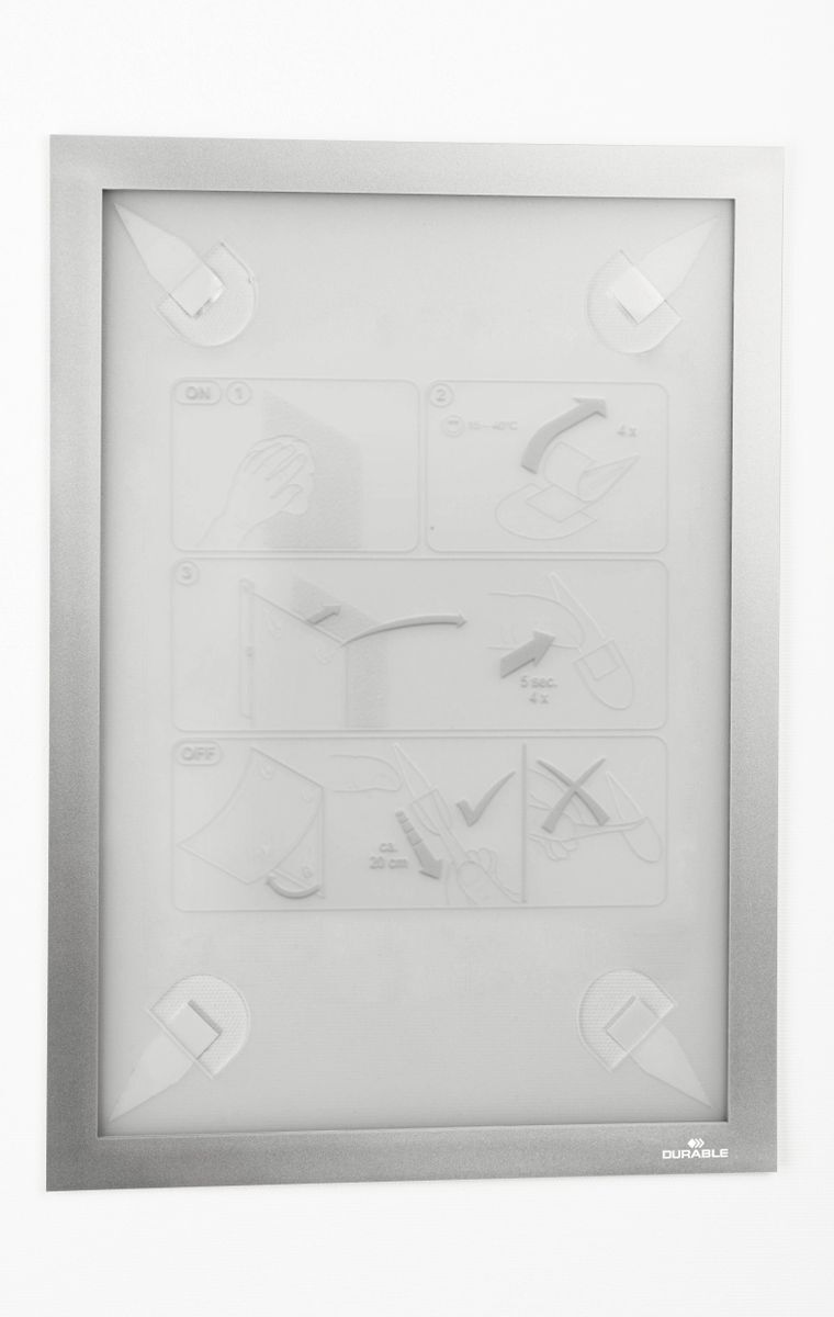Informationsrahmen DURAFRAME® WALLPAPER - A4, 322 x 236 mm, silber