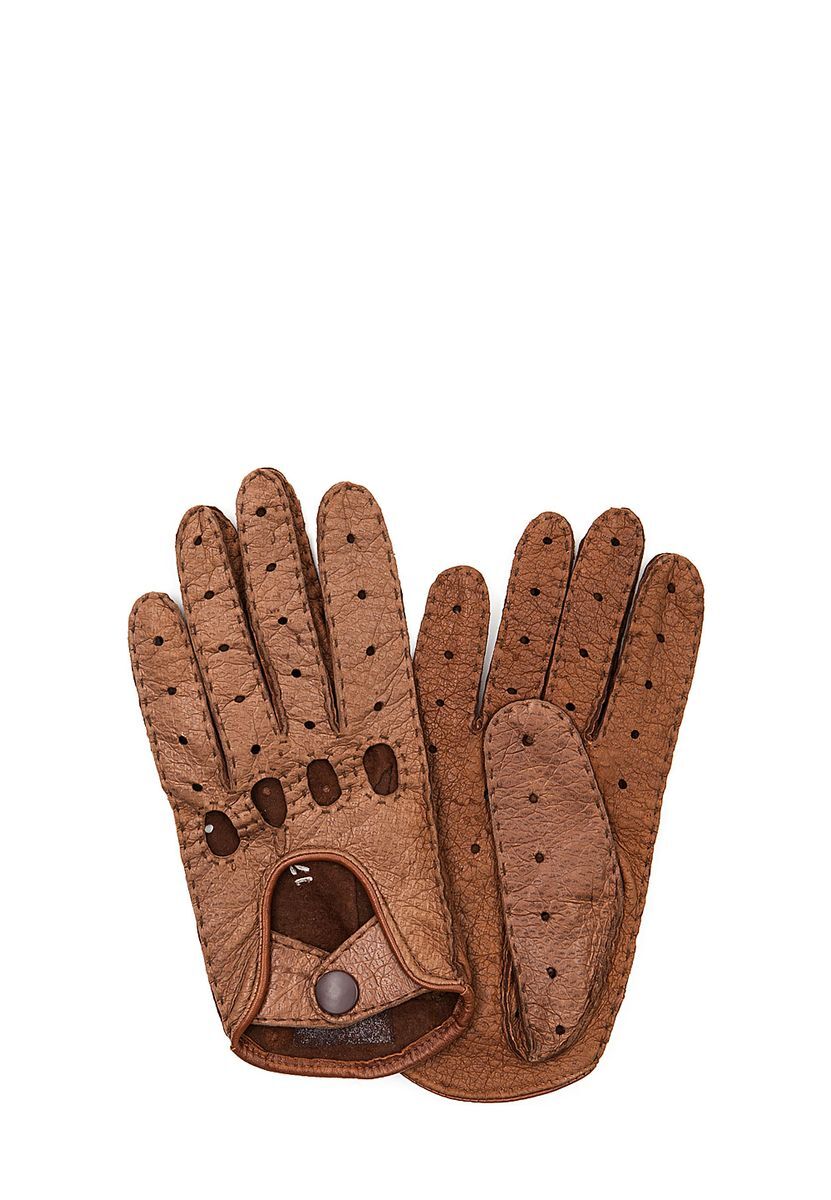 Gretchen Cabrio-Handschuhe, Lammnappa, braun, bronce, Größe 6,5
