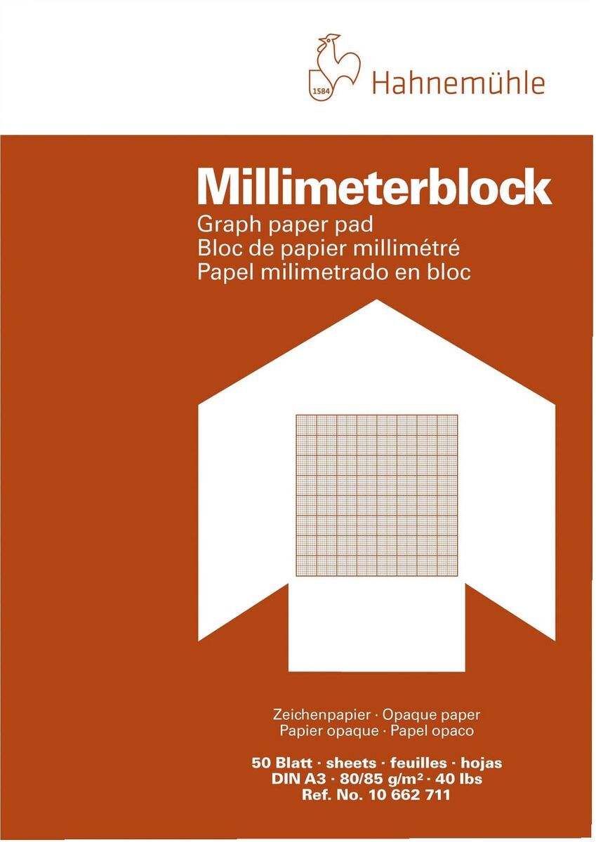 Millimeter - Block 50 Blatt, A3, 80 g/qm