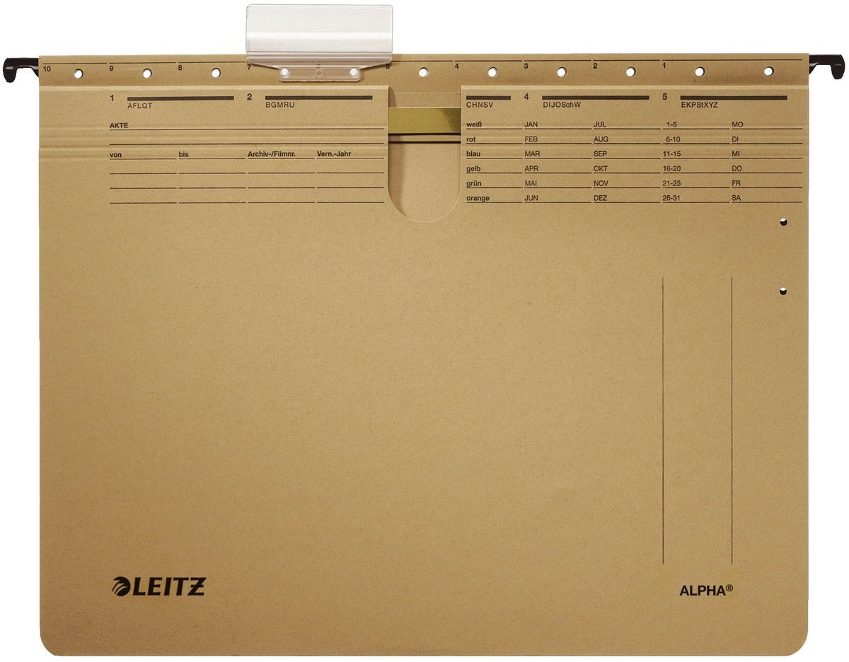 1914 Hängehefter ALPHA® - kfm. Heftung, Natronkarton, naturbraun