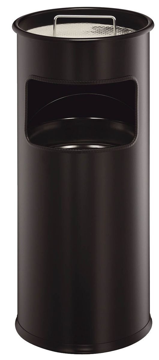 Standascher mit Sandschale METALL rund, 260x620mm (ØxH), 17 l, schwarz