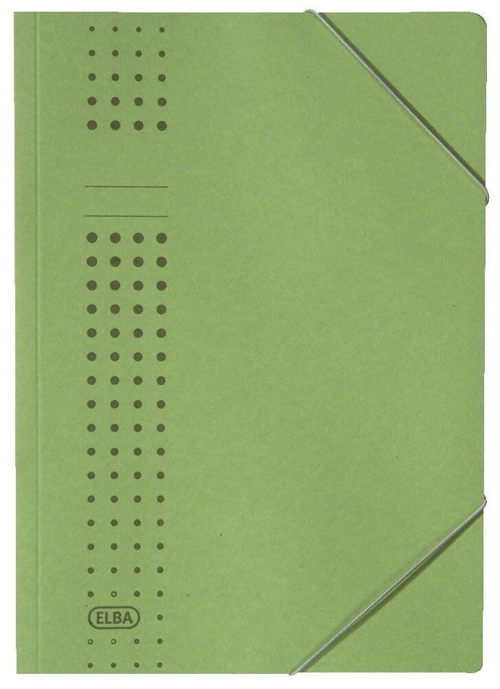 Eckspanner chic - Karton (RC), 320 g/qm, A4, grün