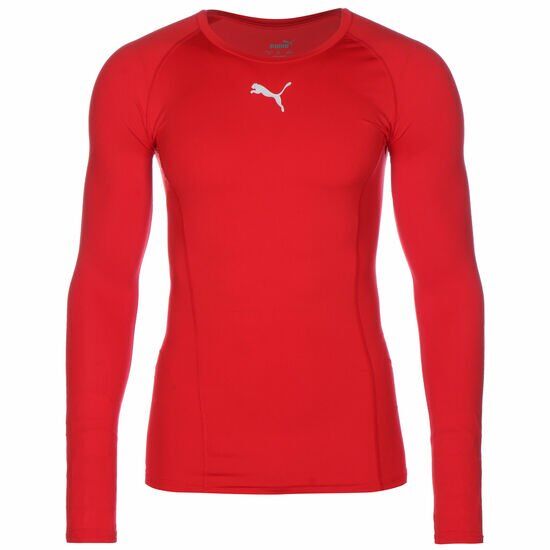Long Sleeve T-Shirt Train Compression, Rot