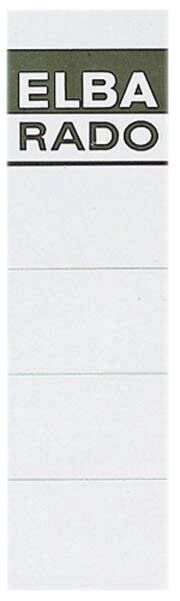 Einsteck-Rückenschilder - kurz/breit, weiß, 10 Stück
